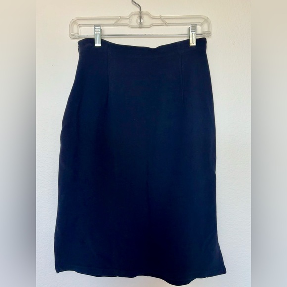 Valentino Dresses & Skirts - Vintage Valentino Boutique Classic Navy High Waist Pencil Skirt Size 12 See Desc